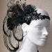 Licorice Nymph Peacock Feather Flapper Headband