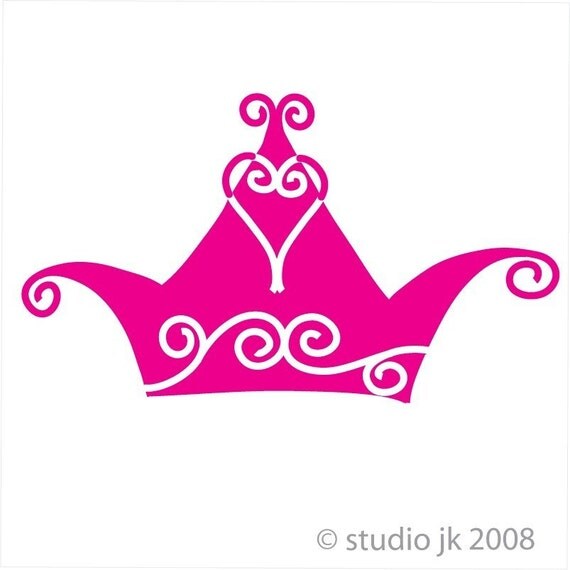 Princess Tiara Vinyl Wall Decal Graphic Art Sticker Home