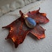 Real Maple Leaf Necklace with Labradorite 14Kt Gold Filled, maid of honor, lovely gift, wedding, leaf jewelry, natural copper leaf