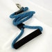 strong leash with comfortable handle - for a big dog - 11mm turquoise and gray - 42 inches long - triangle