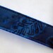 large dog collar - blue batik - ready to ship