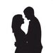 Custom Silhouette Portrait Contemporary Couple Papercutting