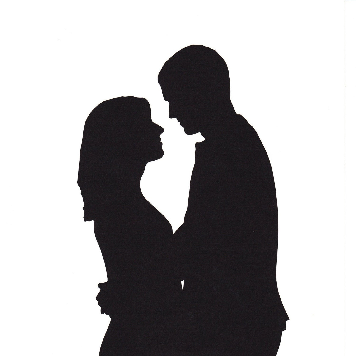 Custom Couple Silhouette Portrait For Michael 7108