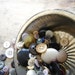 Vintage Tart Tin Filled with Buttons