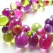Purple, Green and Fuchsia Bubbles Necklace