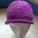 Alpaca beanie roll up hat knit soft purple