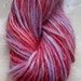 Hand painted yarn 50g coral silver gray