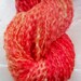 Hand painted yarn - wool nylon apricot orange lemon yellow