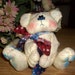 Patriotic Whimsical primitive White Bear Shelf Sitter Wonderful Gift Idea