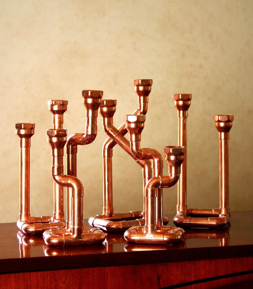 Copper Candlestick by McGdesign on Etsy