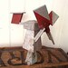 1930s American Folk Art whirligig wind spinner - handmade - untouched dry paint patina