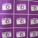 Camera Japanese Fabric Echino in Purple 1 yard