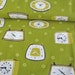dusty olive green / Japanese fabric / Melody Miller / Ruby star shining / Kokka / clocks