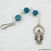 Three Hail Mary Rosary Chaplet in Faceted Blue Sponge Quartz Unbreakable Rosaries
