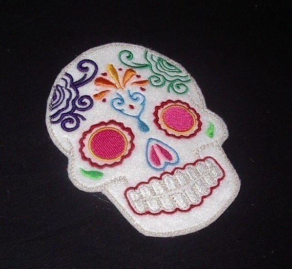 Day of the Dead, Sugar Skull EMBROIDERED patch
