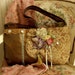 Vintage Bronze ornamented Flowers lace handbag.... Bird