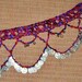 Bellydance Coin and Bell Belt - XS sized crocheted purple and fushia belt with silver coins and brass bells