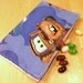 Reusable cloth snack bag - Cars print