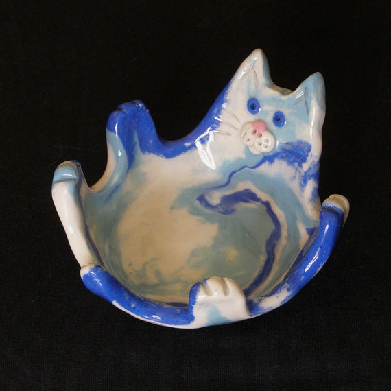 Ceramic Cat Dish by catfishcorner on Etsy