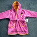 Girls Size 4T Robe in Pink Chenille and Dora Flannel