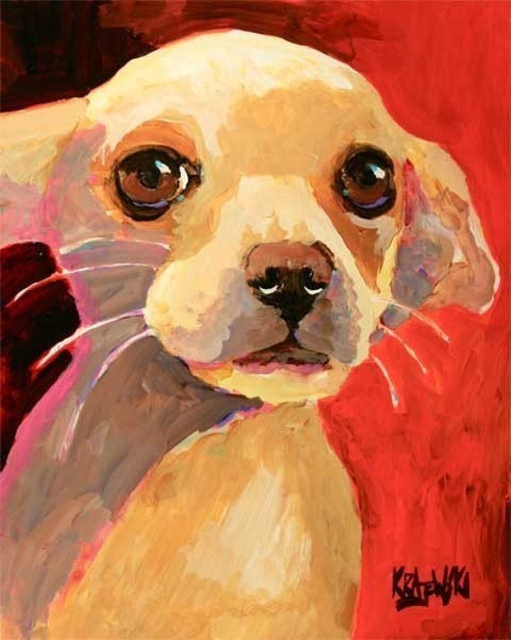 Chihuahua Art Print of Original Acrylic Painting 11x14 Dog