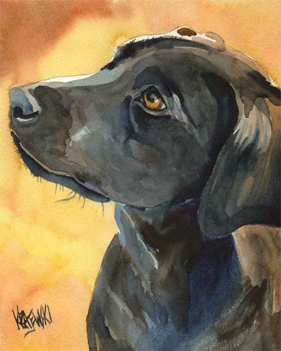 Labrador Retriever Art Print of Original Watercolor Painting