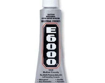 E6000 - 1 oz Jewelry and Craft Adhesive Glue for Cover Buttons, Bottle Caps, Magnets, Glass Pendents, Scrabble Tiles - SEE COUPON