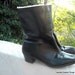 Snow Boots 60s Beatle Style Insulated Black Leather Boots Warm n Smart sz 7.5