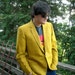 Mad Men Mod Mustard Sportcoat Wowsa pristeen and super standout Be Seen in a Crowd sz 40 42