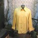 Vintage Tux Prom Shirt Tucked Mustard Yellow Gold 60s Tuxedo French Cuffs L