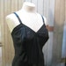 Black slip Vintage 1950s tailored Silky nylon and lace M L
