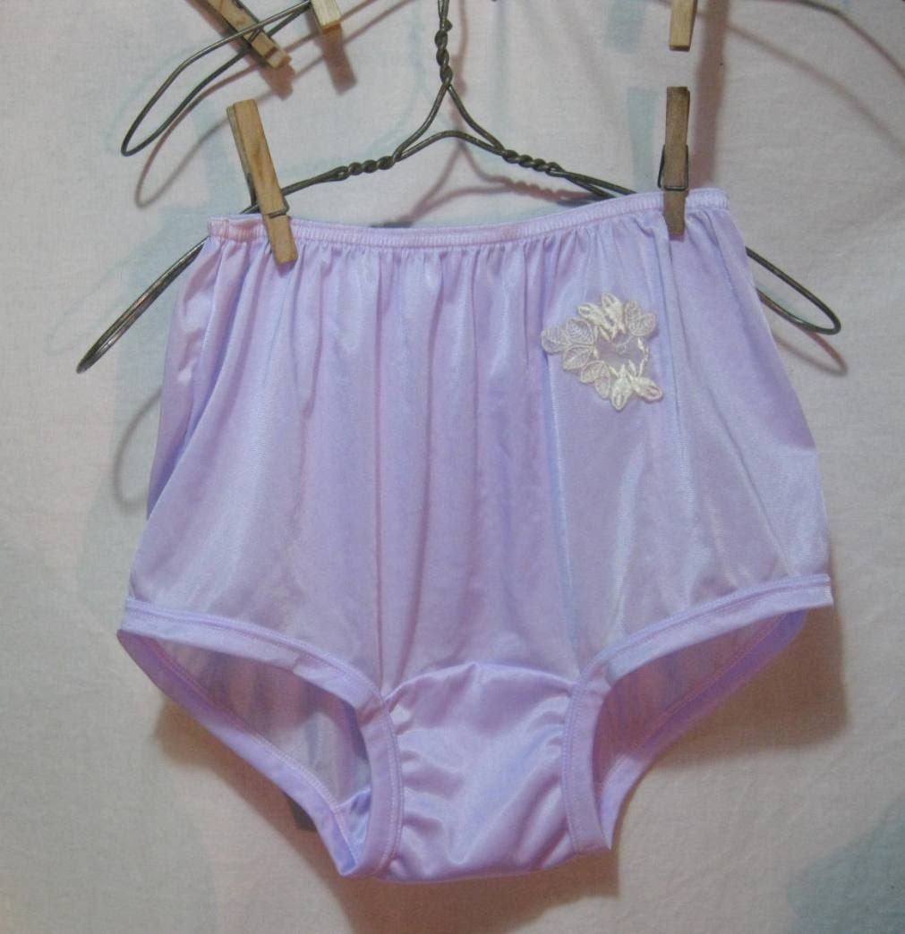 Lilac Silky Nylon Lace Vintage Panties By Funkomavintage On Etsy