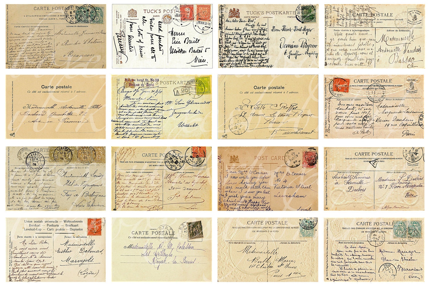 32 Postcards From Around The World Antique And By Boxesbybrkr