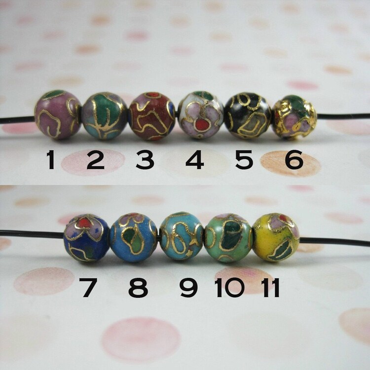 Cloisonne Ring Wire Wrapped 14K Gold Filled O Loop by holmescraft