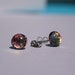 Petite Pink and Peach Fused Dichroic Glass Earrings