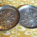 Vintage Embossed Roses Metal Coasters- Set of 2