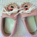 Vintage pink leather baby moccasins- Size 1 genuine Minnie Tonka and so cute