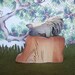 Little Skunky with his big tree trunk - Waldorf Inspired Natural Wooden Nature Toys