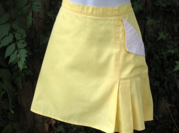 Items similar to Vintage Taxi Cab Yellow Mini Skirt on Etsy