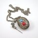 Pendant Necklace 24" Chain Potions Flacon or Vial Vintage 1970s Costume Jewelry Bohemian India Perfume