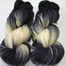 hand dyed yarn - Bounce Worsted - black (pe)plum colorway