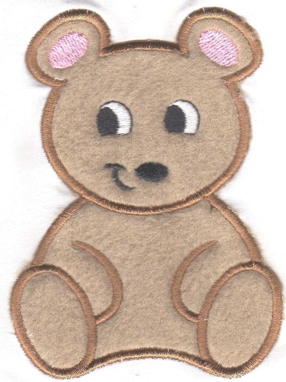 Items similar to TEDDY BEAR APPLIQUE quilt blocks 9 machine embroidered ...