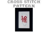 DIY LOVE Illinois  - .pdf Original Cross Stitch Pattern - Instant Download