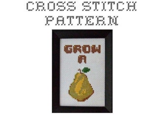 DIY Grow A Pair - .pdf Original Cross Stitch Pattern - Instant Download
