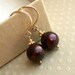 Chocolate Pearl Earrings - Rich brown freshwater pearls on gold fill