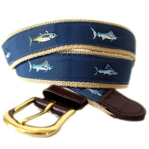 fish on men's them belts with Boys SALTWATER Options With FISH BELT Custom Mens or