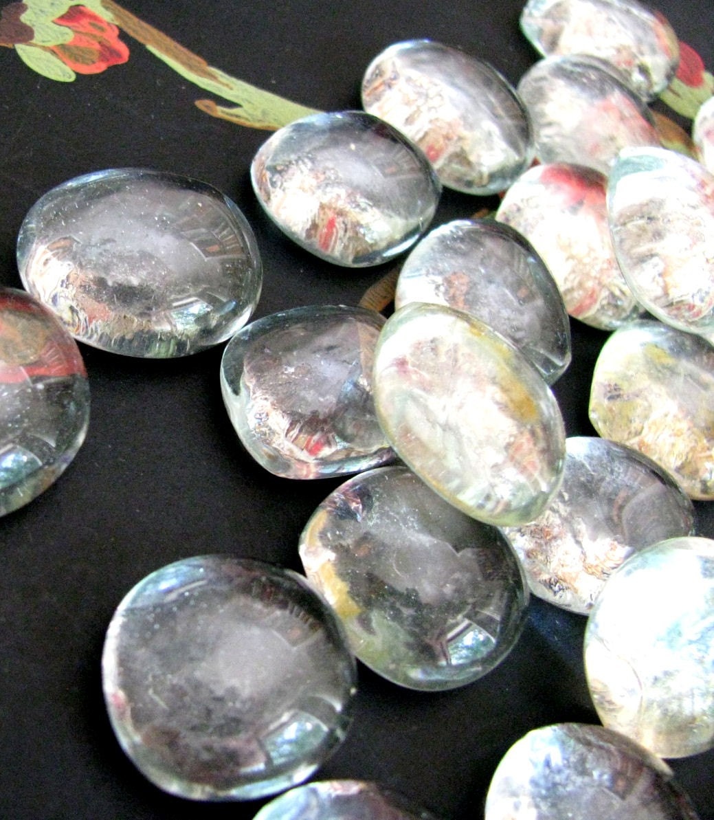 1/2'' Clear Flat Bottom Glass Marbles 100 Pieces