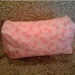Large Box Shape Zipper Pouch with Tissue Cozy-Pink Ribbons & Dots (Zip 82-C)