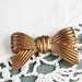 Bow barrette retro vintage brass