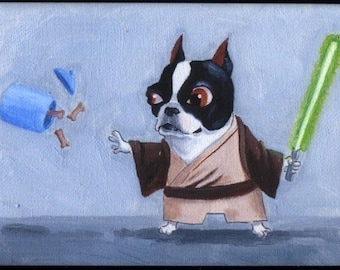 Boston Terrier Jedi magnet